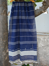 Kala cotton soft cotton woven stole blue colour dupatta
